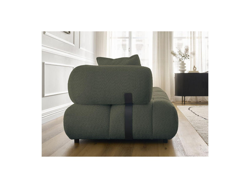 Canapé Droit Fixe 4 Places - Alya - Tissu Bouclette