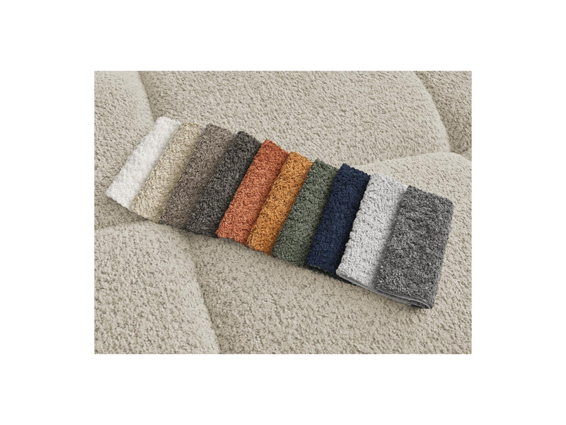 Canapé D'Angle Fixe - Alya - Tissu Bouclette - Angle Droit