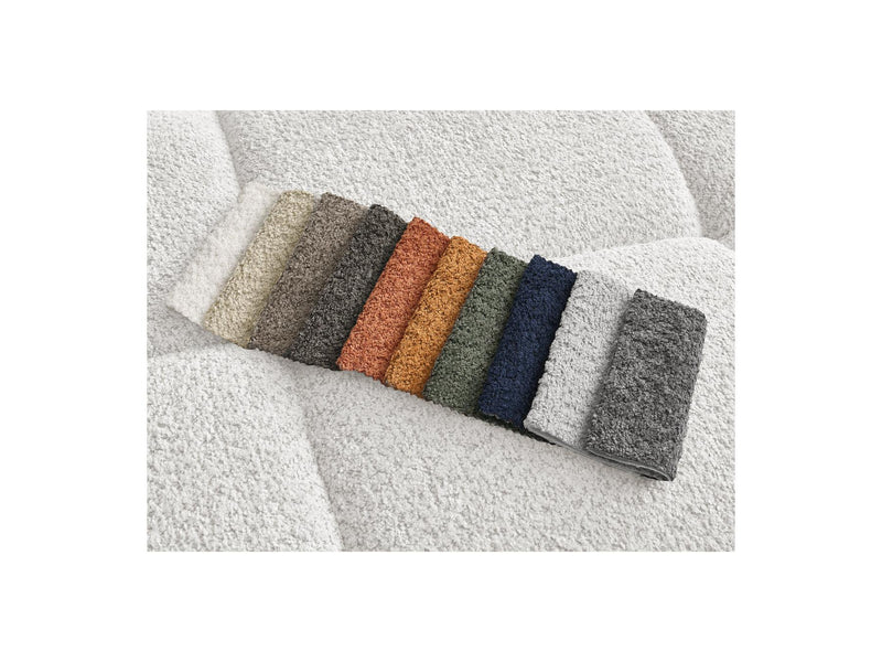 Canapé D'Angle Fixe - Alya - Tissu Bouclette - Angle Droit