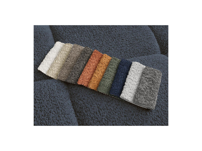 Canapé D'Angle Fixe - Alya - Tissu Bouclette - Angle Droit