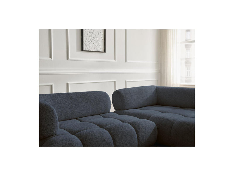 Canapé D'Angle Fixe - Alya - Tissu Bouclette - Angle Droit