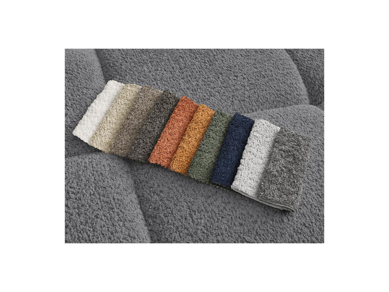 Canapé D'Angle Fixe - Alya - Tissu Bouclette - Angle Droit