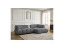 Canapé D'Angle Fixe - Alya - Tissu Bouclette - Angle Droit