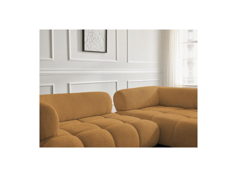 Canapé D'Angle Fixe - Alya - Tissu Bouclette - Angle Droit