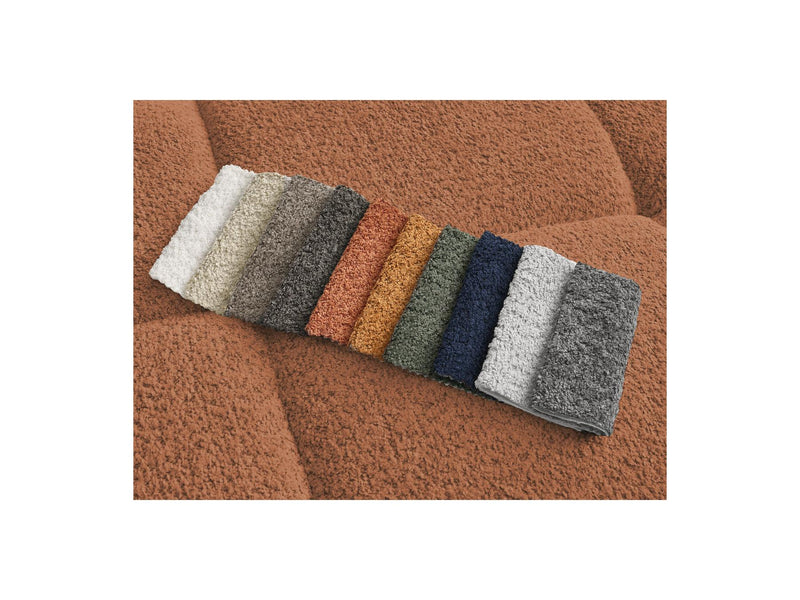 Canapé D'Angle Fixe - Alya - Tissu Bouclette - Angle Droit