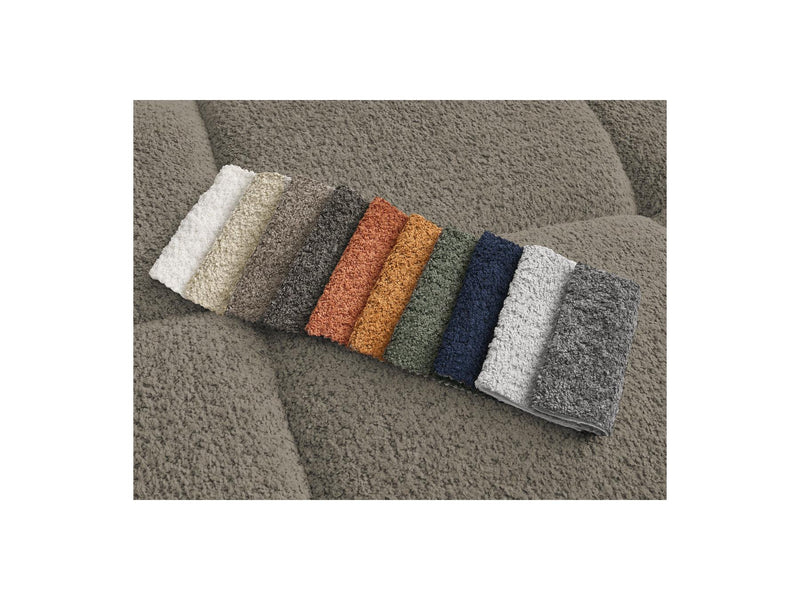 Canapé D'Angle Fixe - Alya - Tissu Bouclette - Angle Droit