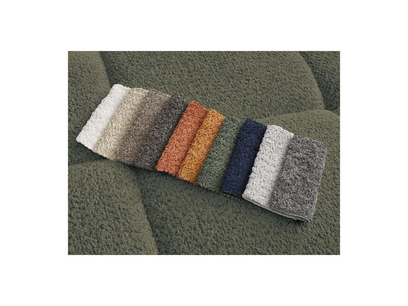 Canapé D'Angle Fixe - Alya - Tissu Bouclette - Angle Droit