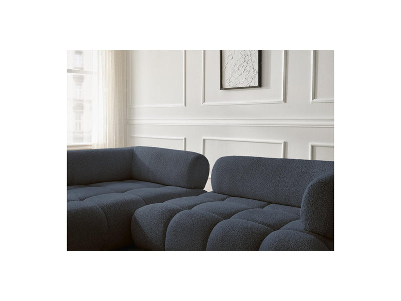 Canapé D'Angle Fixe - Alya - Tissu Bouclette - Angle Gauche