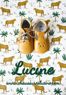 Chaussons Bébé Souples Salomé Antidérapants Mini-Aloïs - Cuir Jaune Moutarde - Mixte