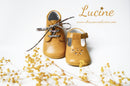 Chaussons Bébé Souples Salomé Antidérapants Mini-Aloïs - Cuir Jaune Moutarde - Mixte
