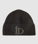 Ida Degliame - Bonnet Abysse Cachemire Noir Gris Anthracite - Femme