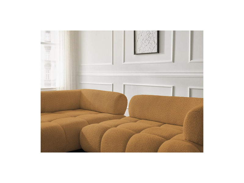 Canapé D'Angle Fixe - Alya - Tissu Bouclette - Angle Gauche