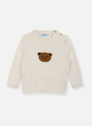 Pull En Coton - Ourson - Écru