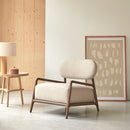 Sillón Romane de madera maciza - Beige