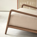 Sillón Romane de madera maciza - Beige