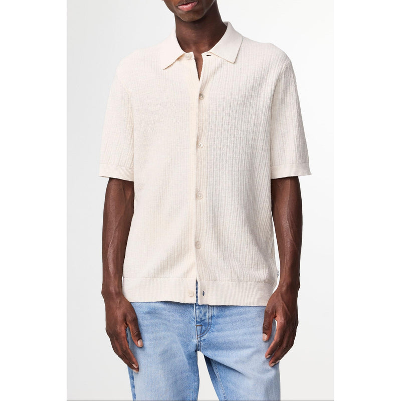 Nolan Polo Cardigan - Ecru