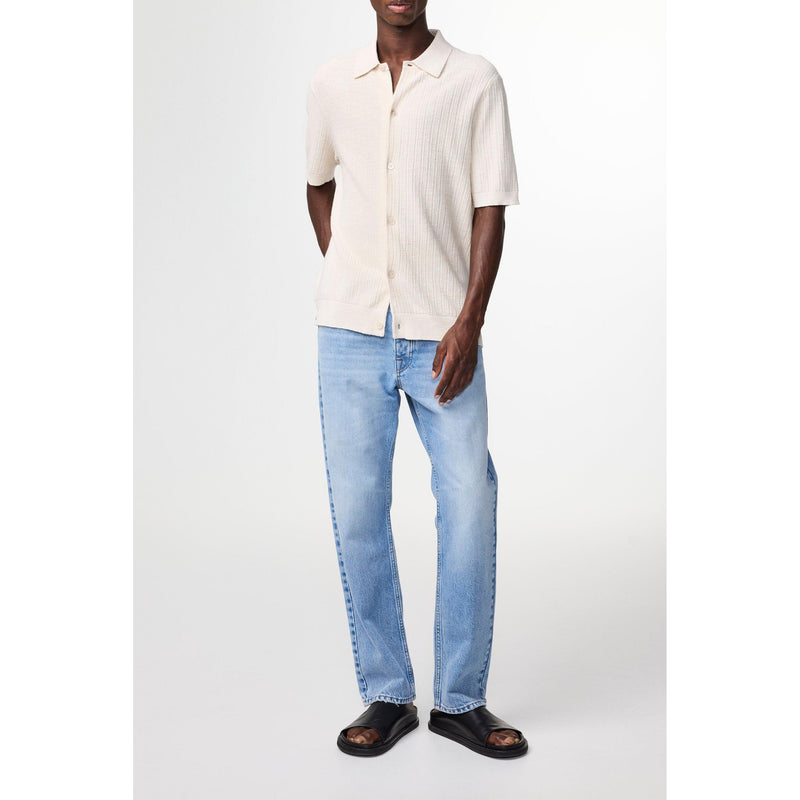 Nolan Polo Cardigan - Ecru