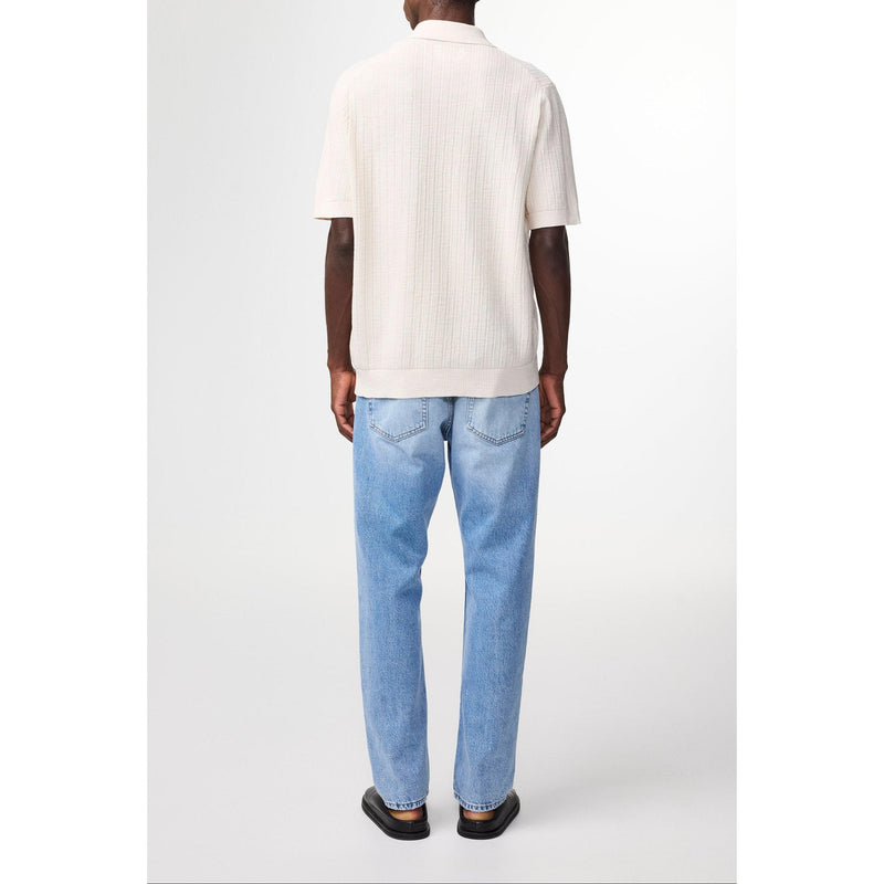 Nolan Polo Cardigan - Ecru