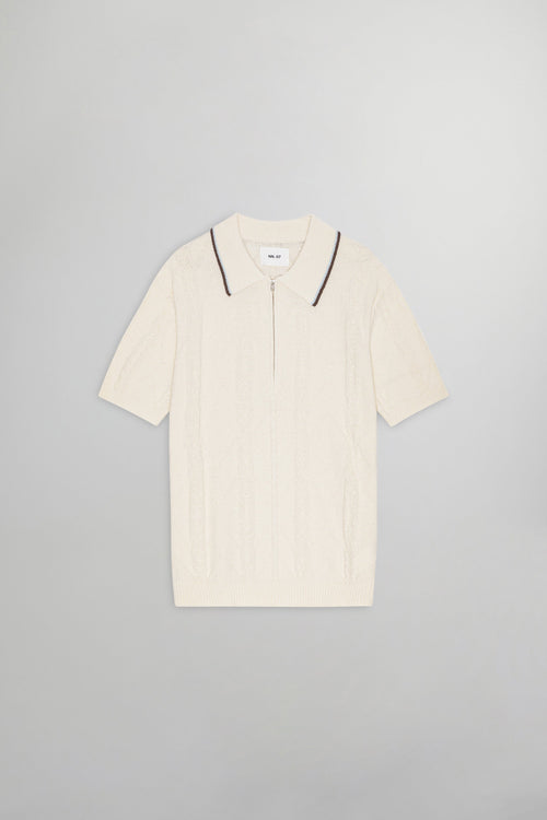 Gustav Half Zip Vest - Ivory