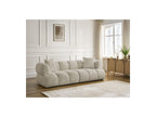 Pamira - Fixed Straight 3-Seater Sofa - Bouclé Fabric