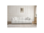 Pamira - Fixed Straight 3-Seater Sofa - Bouclé Fabric
