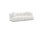 Pamira - Fixed Straight 3-Seater Sofa - Bouclé Fabric