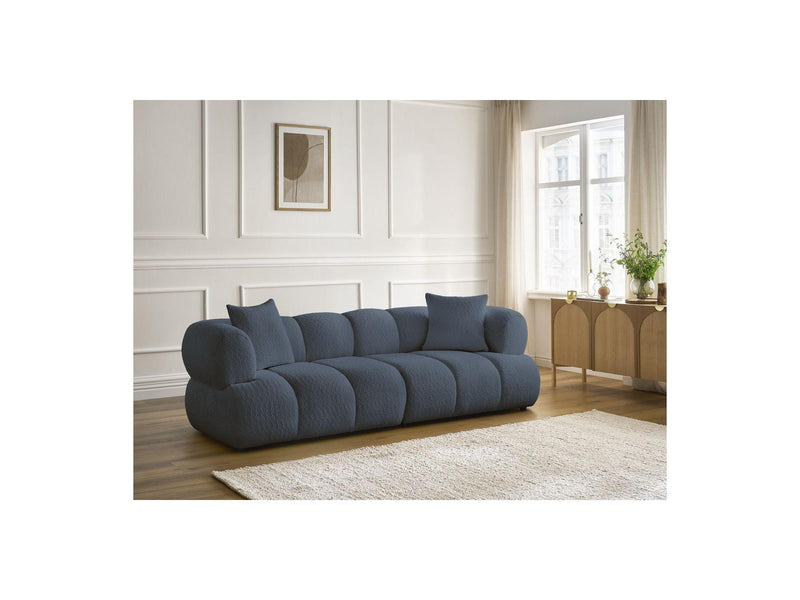 Canapé Droit Fixe 3 Places - Pamira - Tissu Bouclette