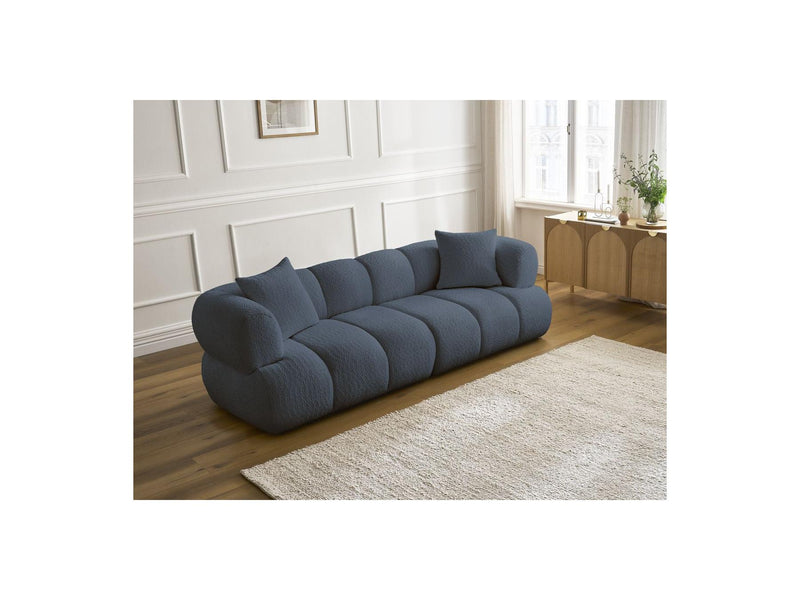 Canapé Droit Fixe 3 Places - Pamira - Tissu Bouclette