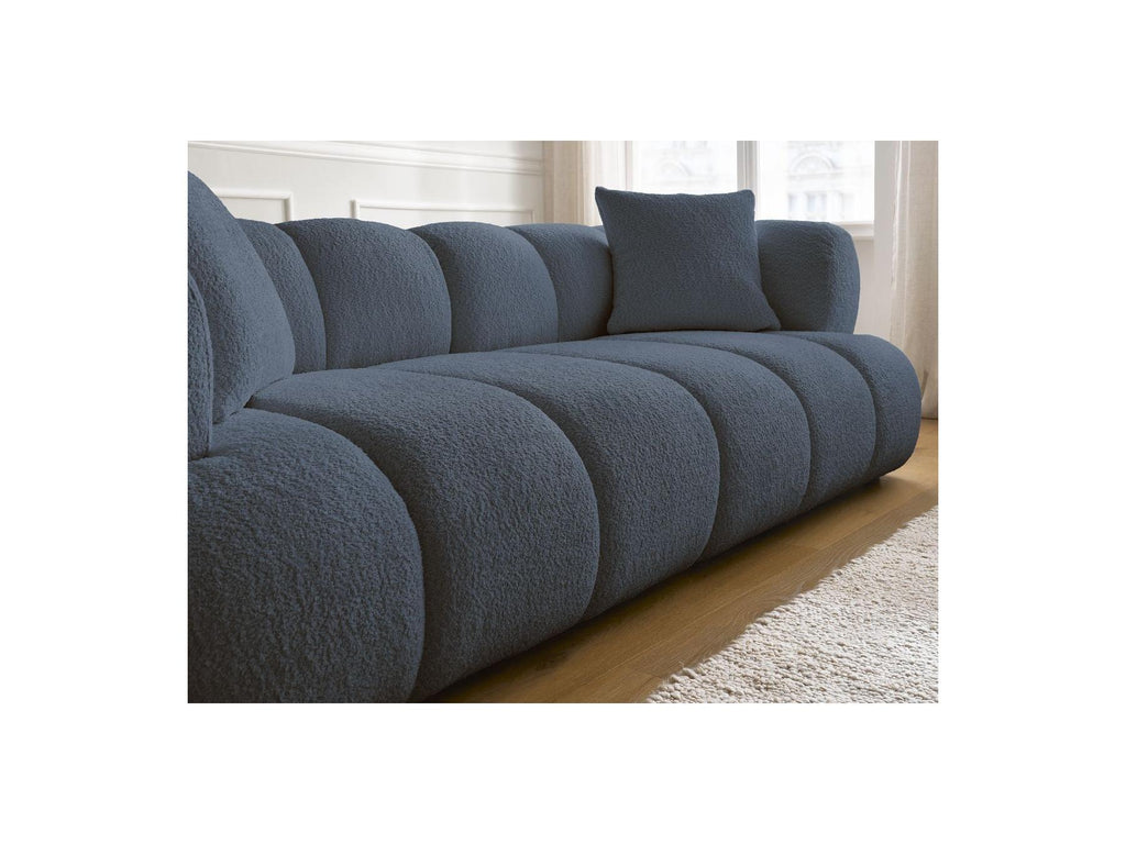 Pamira - Fixed Straight 3-Seater Sofa - Bouclé Fabric