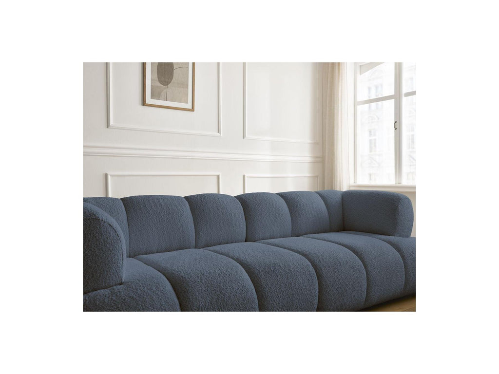 Pamira - Fixed Straight 3-Seater Sofa - Bouclé Fabric