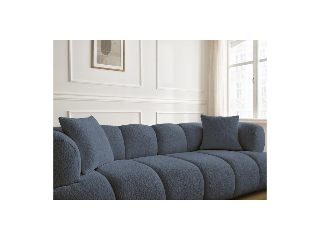 Pamira - Fixed Straight 3-Seater Sofa - Bouclé Fabric