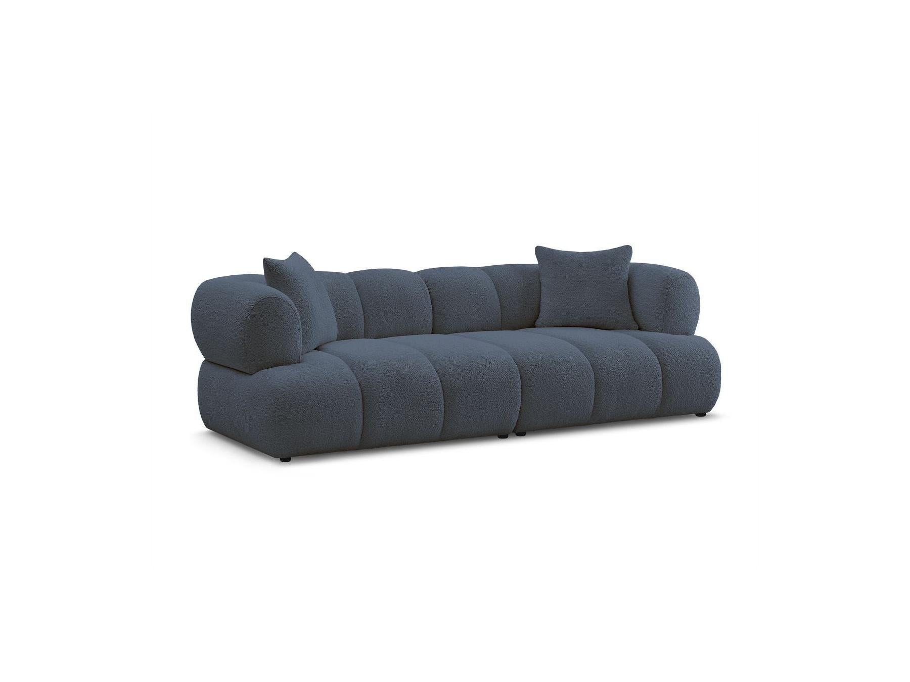 Pamira - Fixed Straight 3-Seater Sofa - Bouclé Fabric