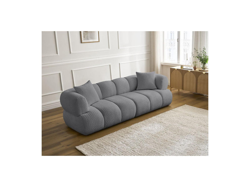 Canapé Droit Fixe 3 Places - Pamira - Tissu Bouclette