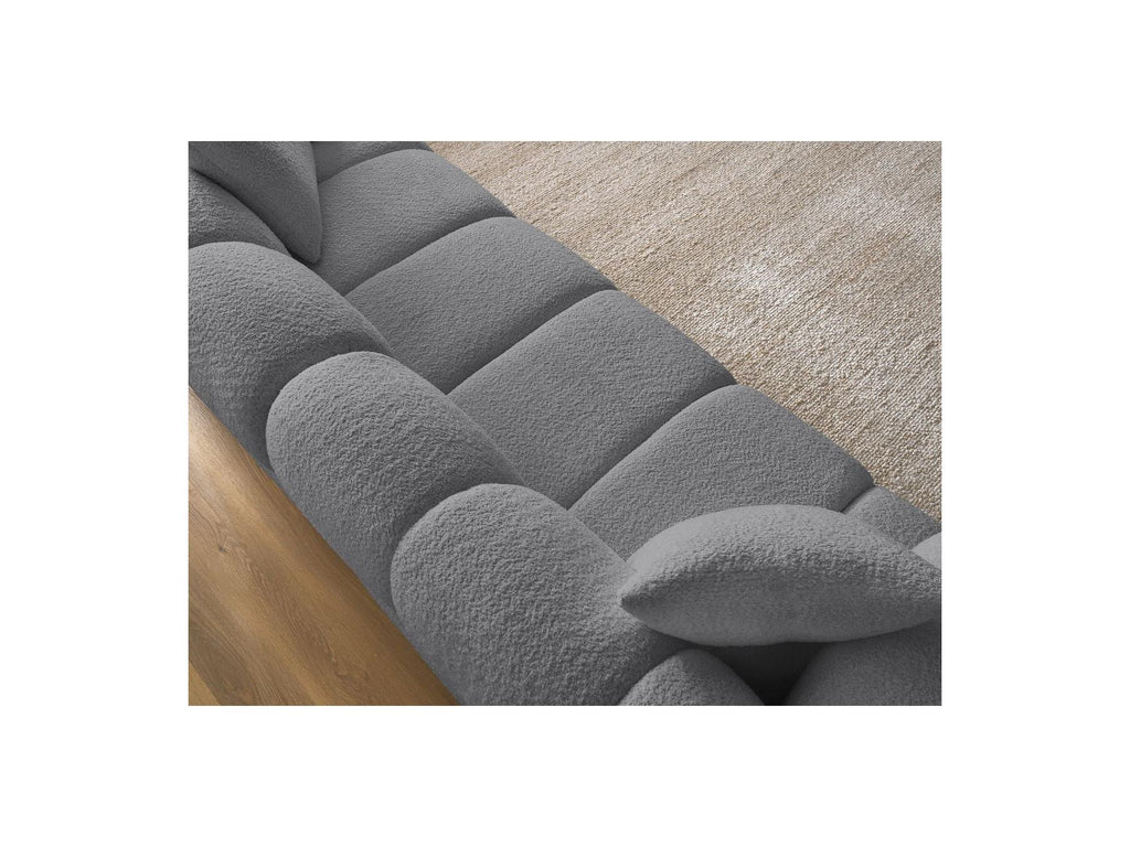 Pamira - Fixed Straight 3-Seater Sofa - Bouclé Fabric