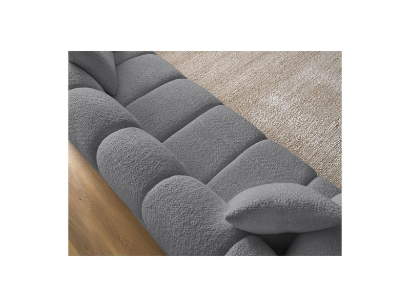 Canapé Droit Fixe 3 Places - Pamira - Tissu Bouclette