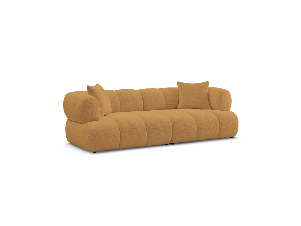 Pamira - Fixed Straight 3-Seater Sofa - Bouclé Fabric