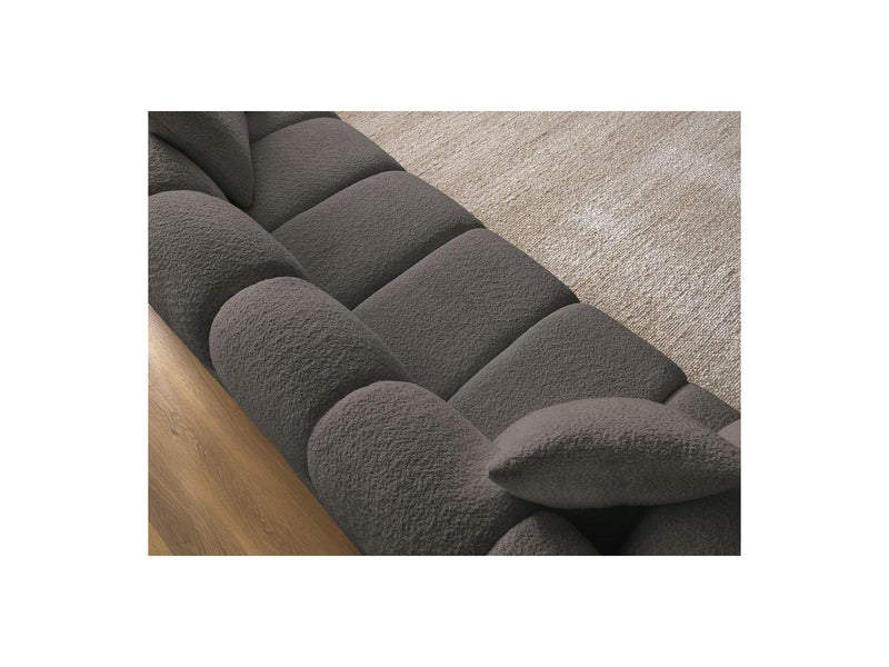 Canapé Droit Fixe 3 Places - Pamira - Tissu Bouclette