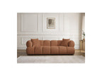 Pamira - Fixed Straight 3-Seater Sofa - Bouclé Fabric