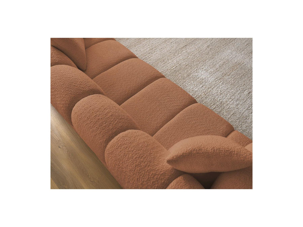 Pamira - Fixed Straight 3-Seater Sofa - Bouclé Fabric