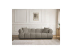 Pamira - Fixed Straight 3-Seater Sofa - Bouclé Fabric