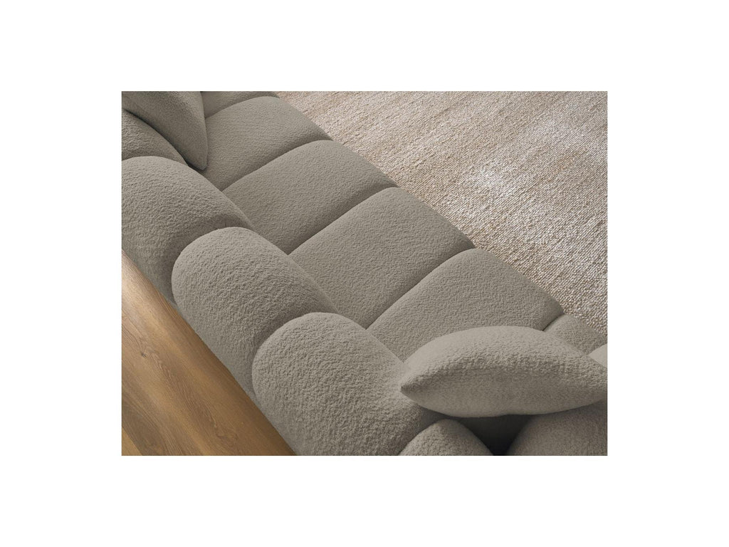 Pamira - Fixed Straight 3-Seater Sofa - Bouclé Fabric