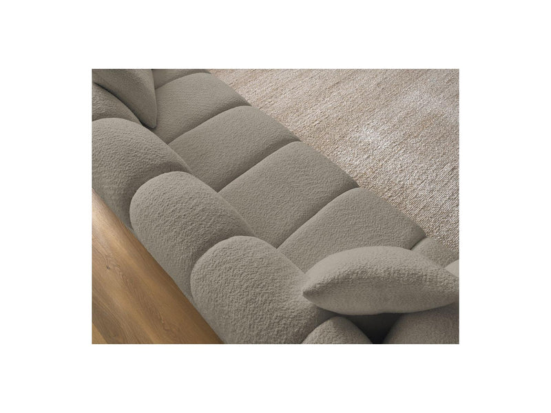 Canapé Droit Fixe 3 Places - Pamira - Tissu Bouclette