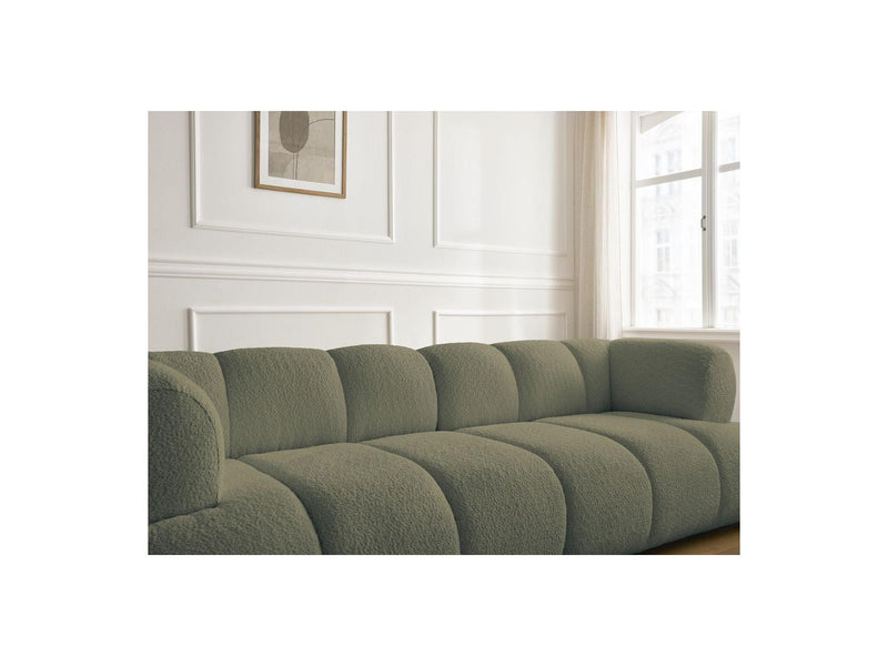 Canapé Droit Fixe 3 Places - Pamira - Tissu Bouclette