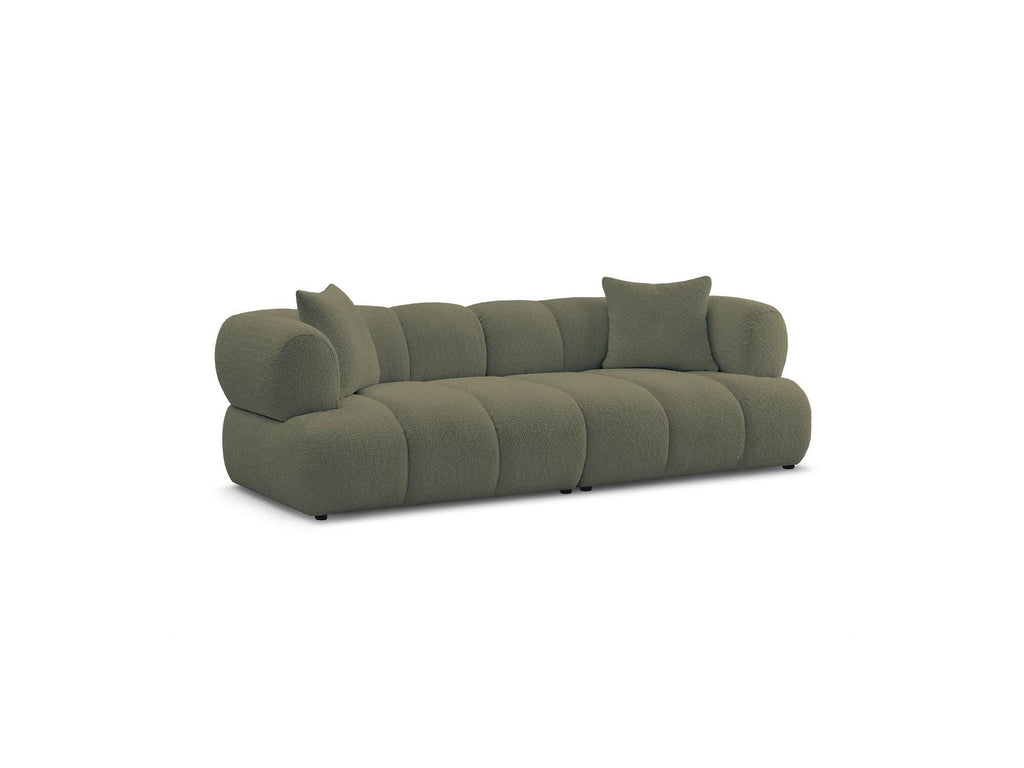 Pamira - Fixed Straight 3-Seater Sofa - Bouclé Fabric