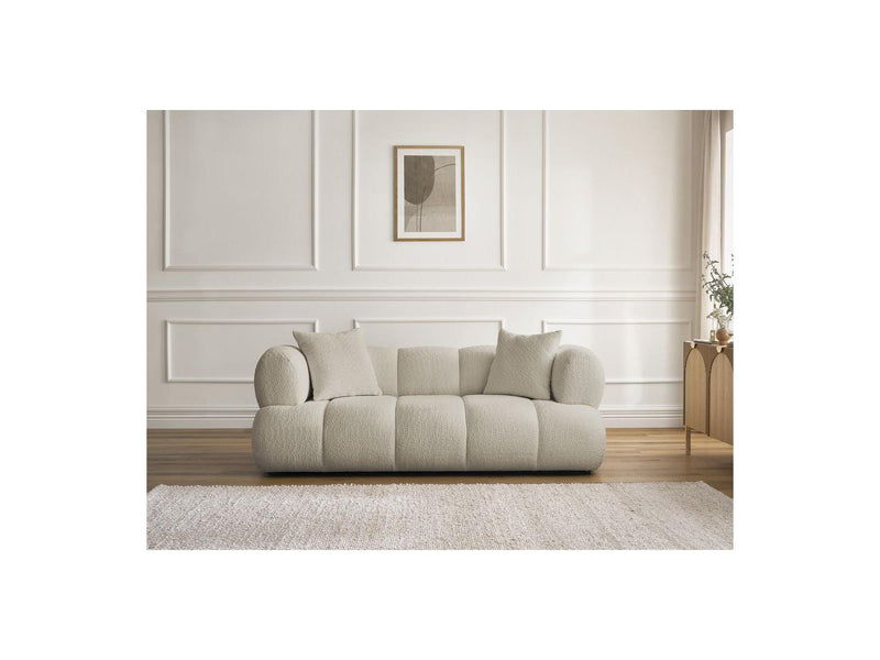 Canapé Droit Fixe 2 Places - Pamira - Tissu Bouclette