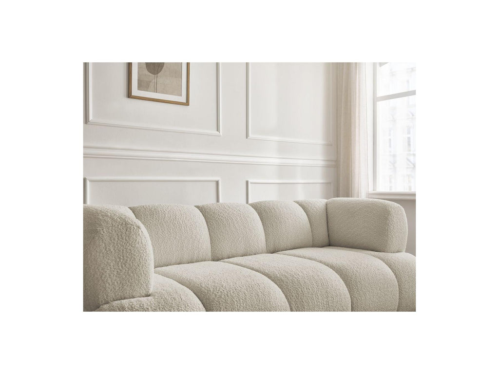 Pamira - Fixed Straight 2-Seater Sofa - Bouclé Fabric