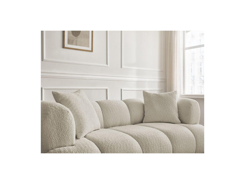 Canapé Droit Fixe 2 Places - Pamira - Tissu Bouclette