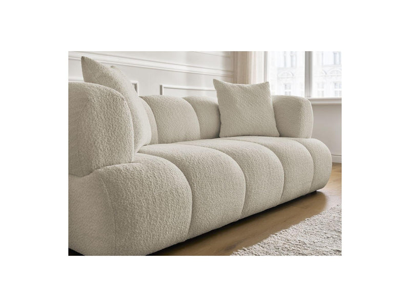 Canapé Droit Fixe 2 Places - Pamira - Tissu Bouclette