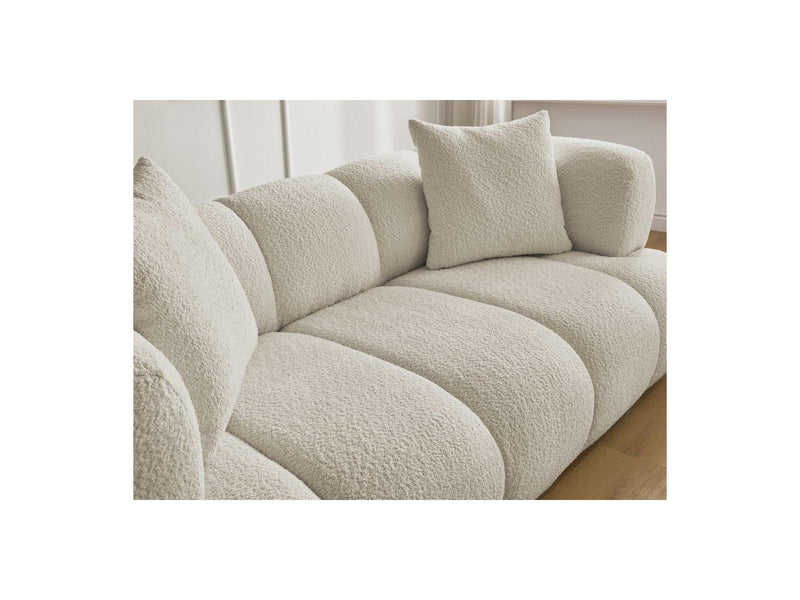 Canapé Droit Fixe 2 Places - Pamira - Tissu Bouclette