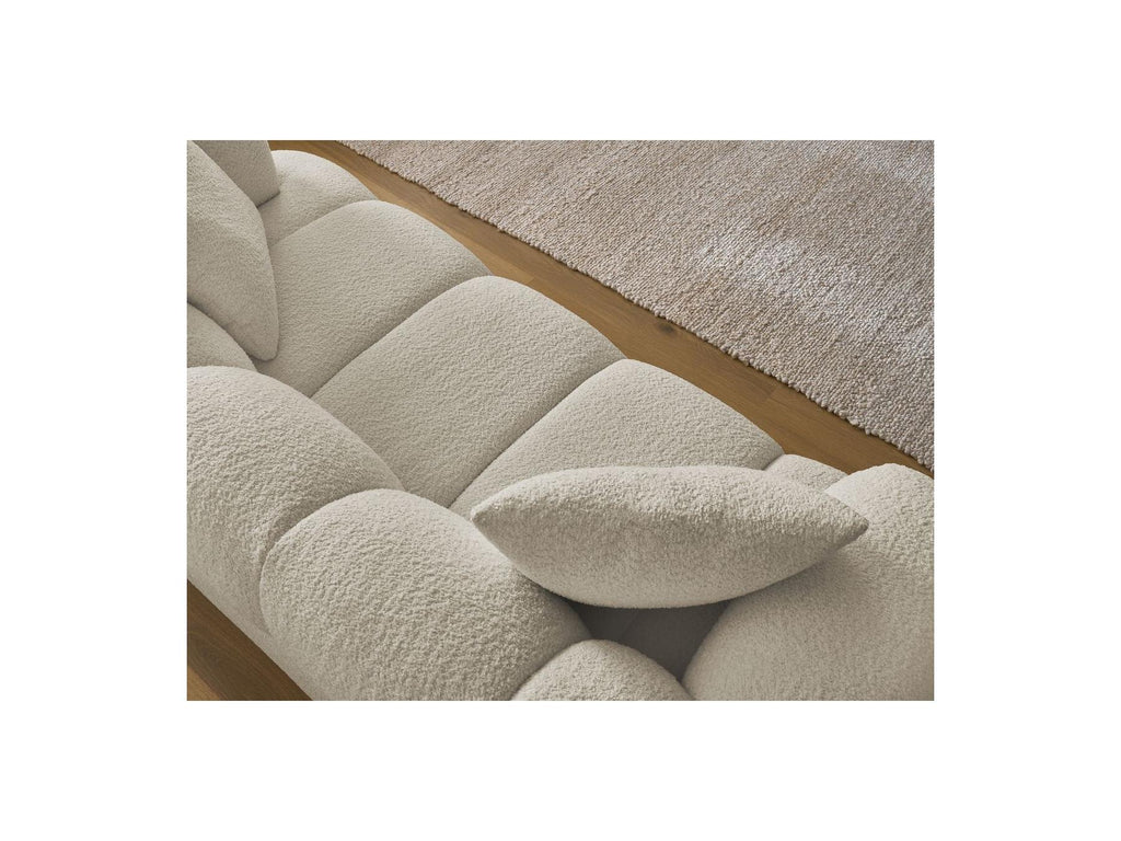 Pamira - Fixed Straight 2-Seater Sofa - Bouclé Fabric